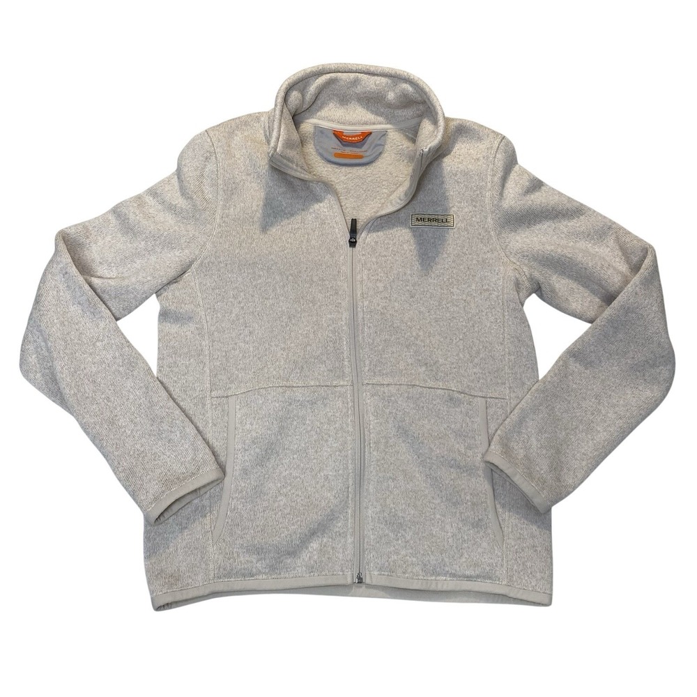 Merrell Fleece Jacket Men's Small Gray Full Zip Outdoor Lightweight